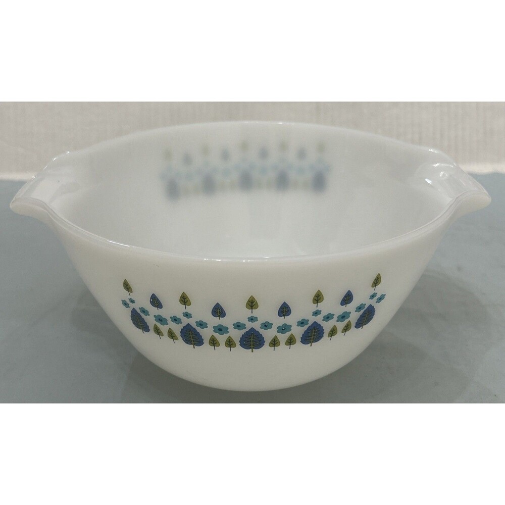 Vintage Fire King Swiss Alpine Milk Glass Mixing Bowl